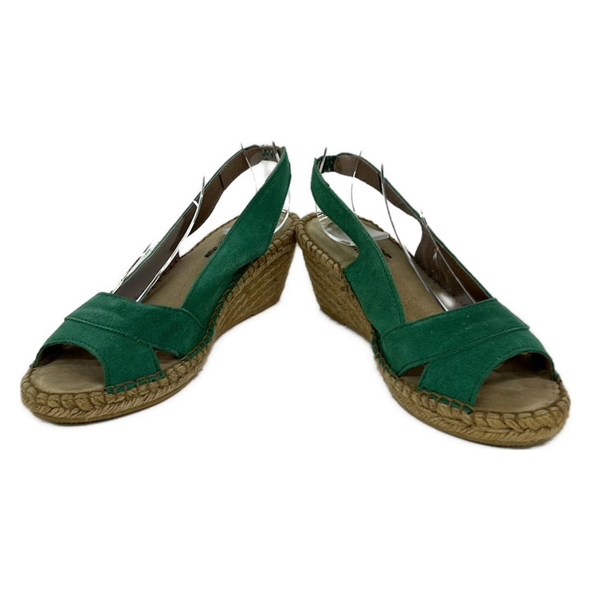 Calzanor カルザノール サンダル 37 レディース - ダークグリーン エスパドリーユ ウェッジソール