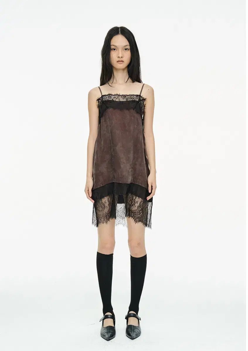 セリック レイ スリップ ブラウン ミニ ONE PIECE