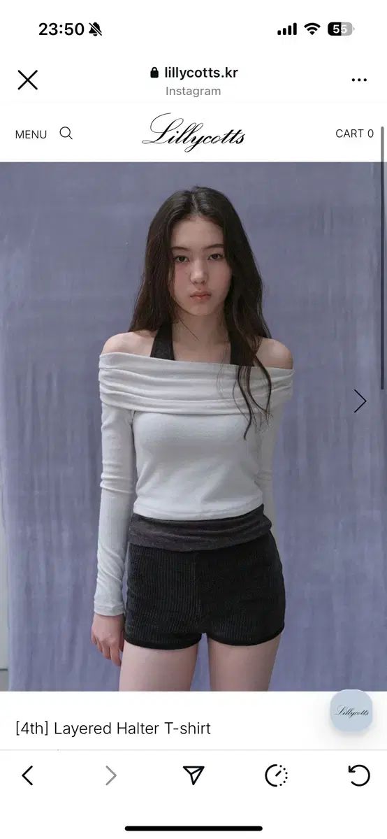 Lillycotts レイヤード ホルター Tシャツ