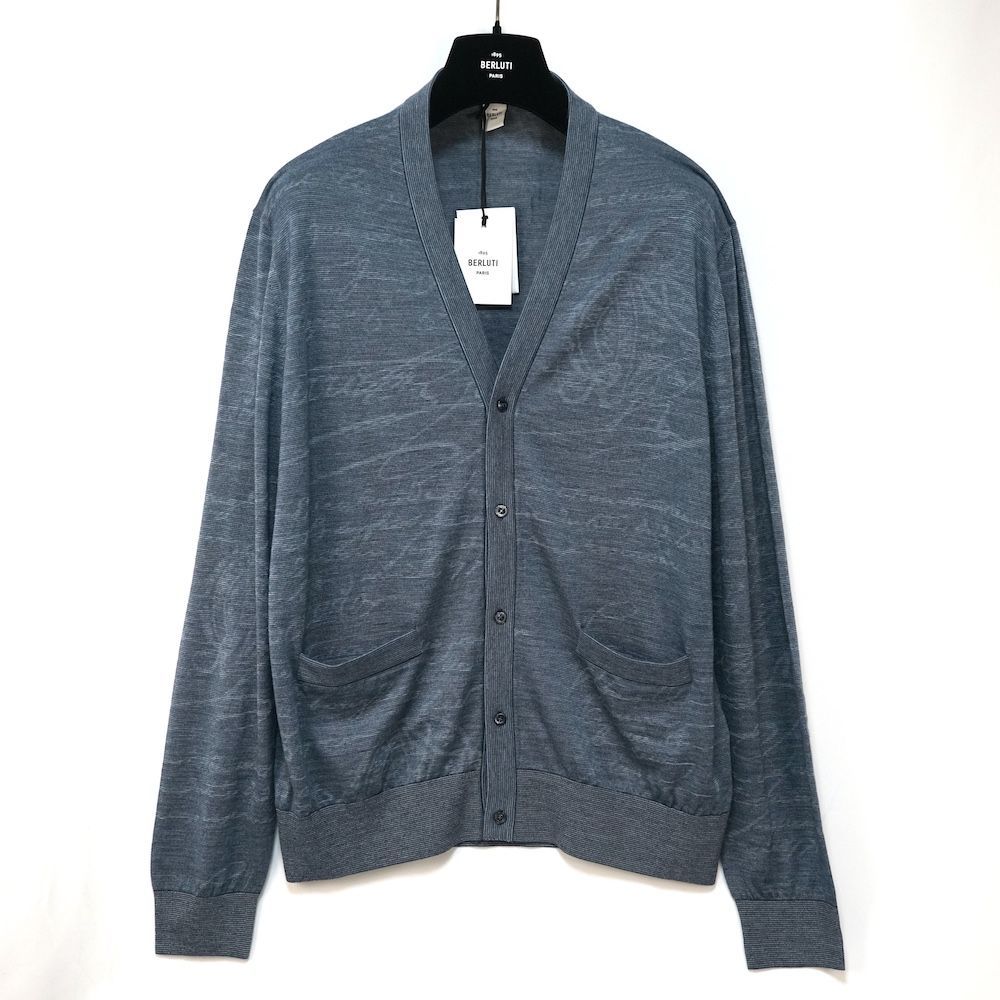 BERLUTI 1895 PARIS ベルルッティ Light Scritto Wool Cardigan ライト