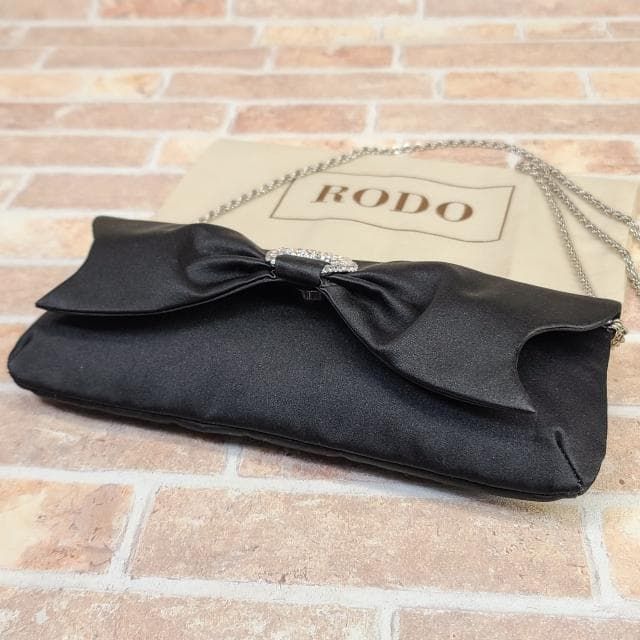 RODO ロド ☆ サテン リボン パーティーバッグ ショルダー クラッチ ミニ RODO ロド ☆ サテン リボン パーティーバッグ ショルダー クラッチ