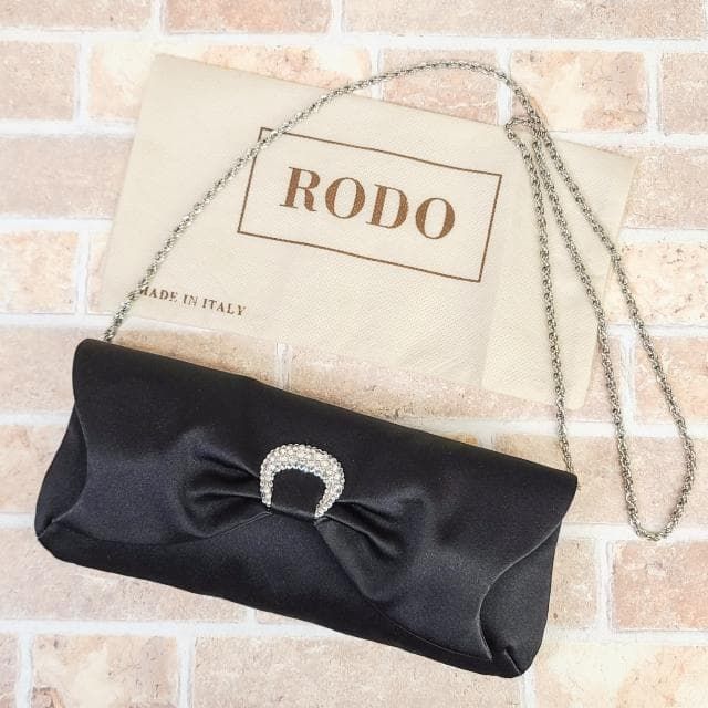 RODO ロド ☆ サテン リボン パーティーバッグ ショルダー クラッチ ミニ RODO ロド ☆ サテン リボン パーティーバッグ ショルダー クラッチ