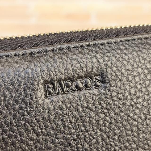 未使用 バルコス BARCOS ☆ シュリンクレザー ラウンドジップ 長財布