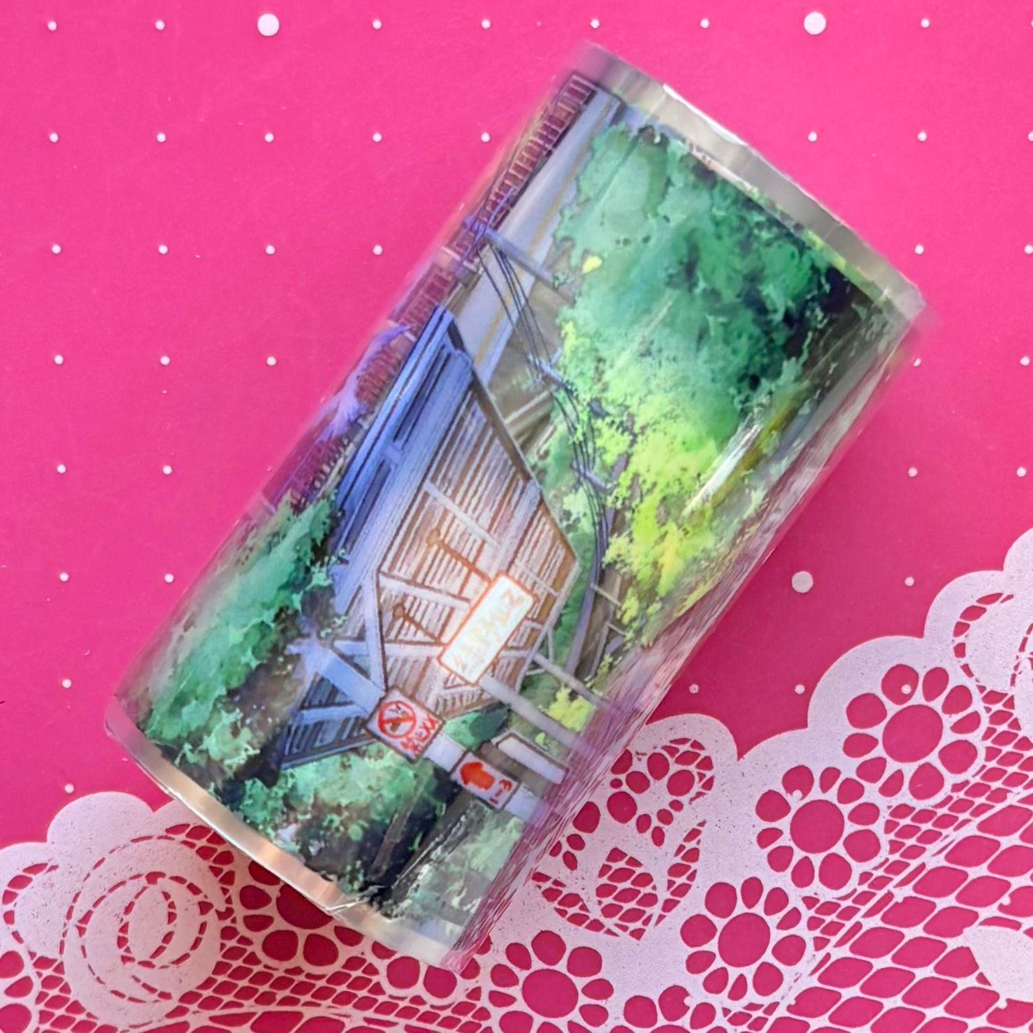 PET 光影沐轨 夜 7 cm×5 m 120 cm|loop 海外マスキングテープ 海外マステ 駅のホーム