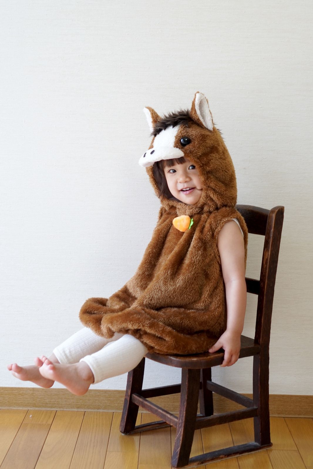 マシュマロお馬さん ベビー NP 80cm ブラウン 着ぐるみ 子供用 1～2歳