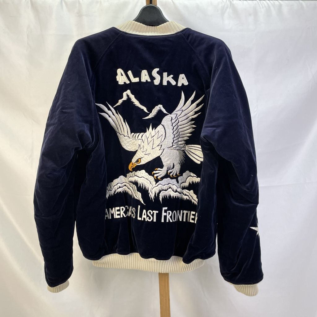 フラットヘッド　スカジャン　別珍　アラスカ THE FLAT HEAD ザフラットヘッド 別珍 サテン リバーシブル ALASKA