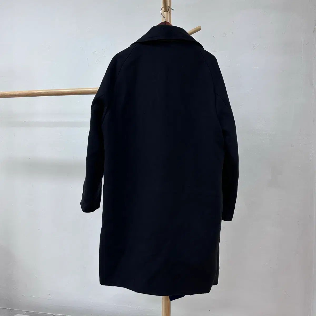 SYSTEM システム ウール ストア カシミア バイカラー ダブル コート