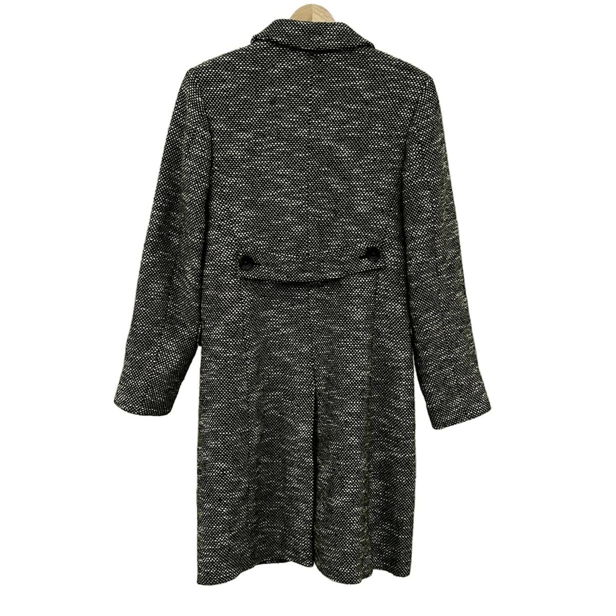 MAX&CO. チェスターコート 黒と白のツイード MAX&CO.(マックス&コー) コート サイズ40 M レディース美品 - 黒