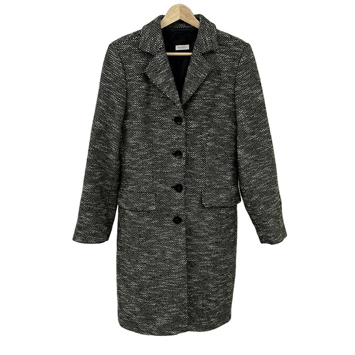MAX&CO. チェスターコート 黒と白のツイード MAX&CO.(マックス&コー) コート サイズ40 M レディース美品 - 黒