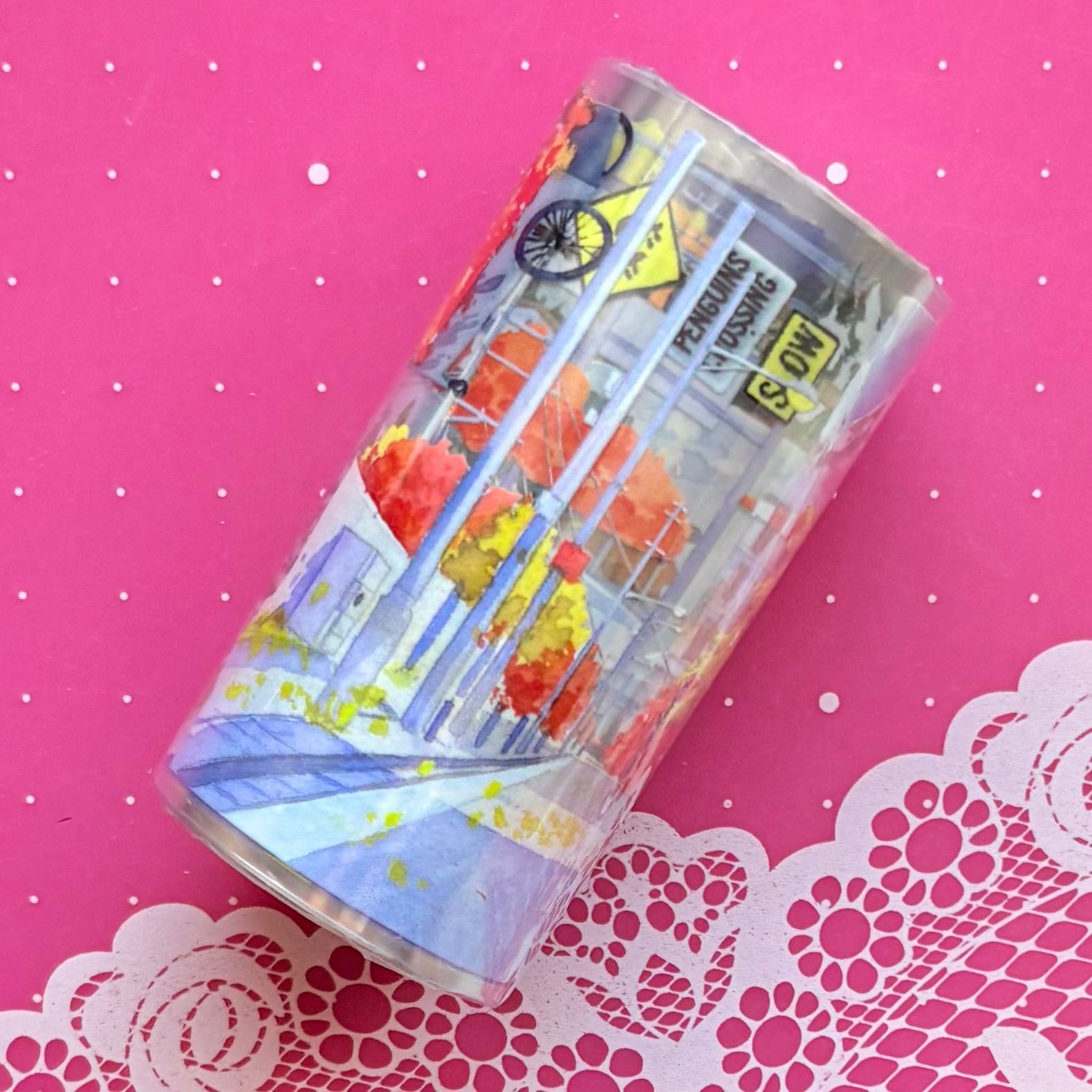 PET 秋冬街头 705 cm 5 m 120 loop 海外マスキングテープ 海外マステ 道路