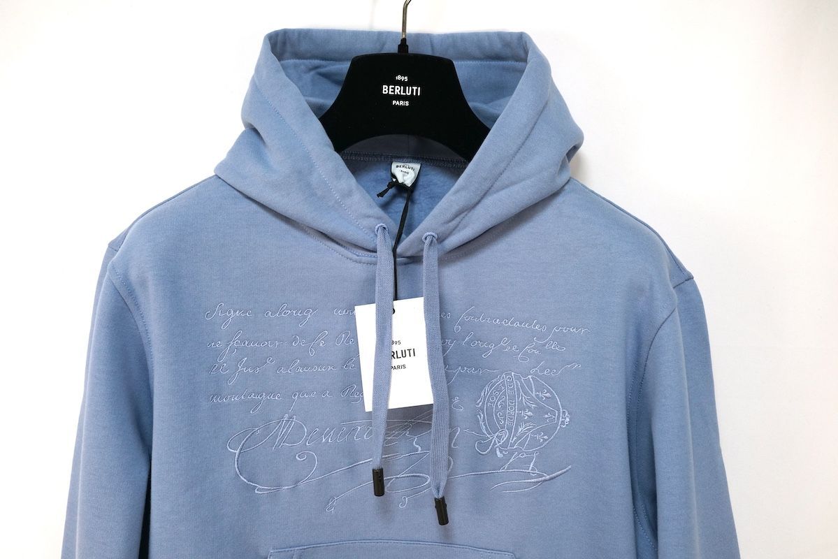 新品希少★Berluti ベルルッティ　ジャガードスクリットフーディパーカー BERLUTI 1895 PARIS ベルルッティ Scritto Wool Zip Up Hoodie