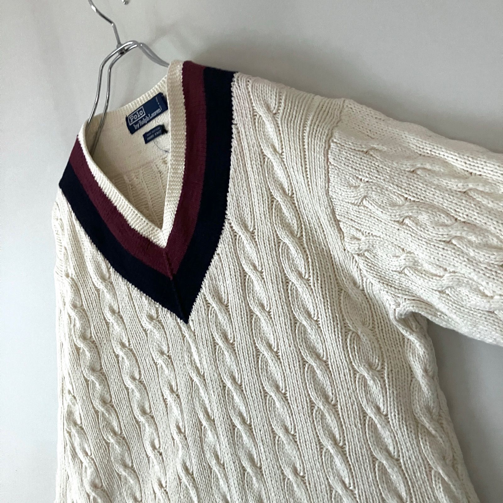 ラルフローレン☆ハンドニット☆コットンチルデンセーター☆POLO by