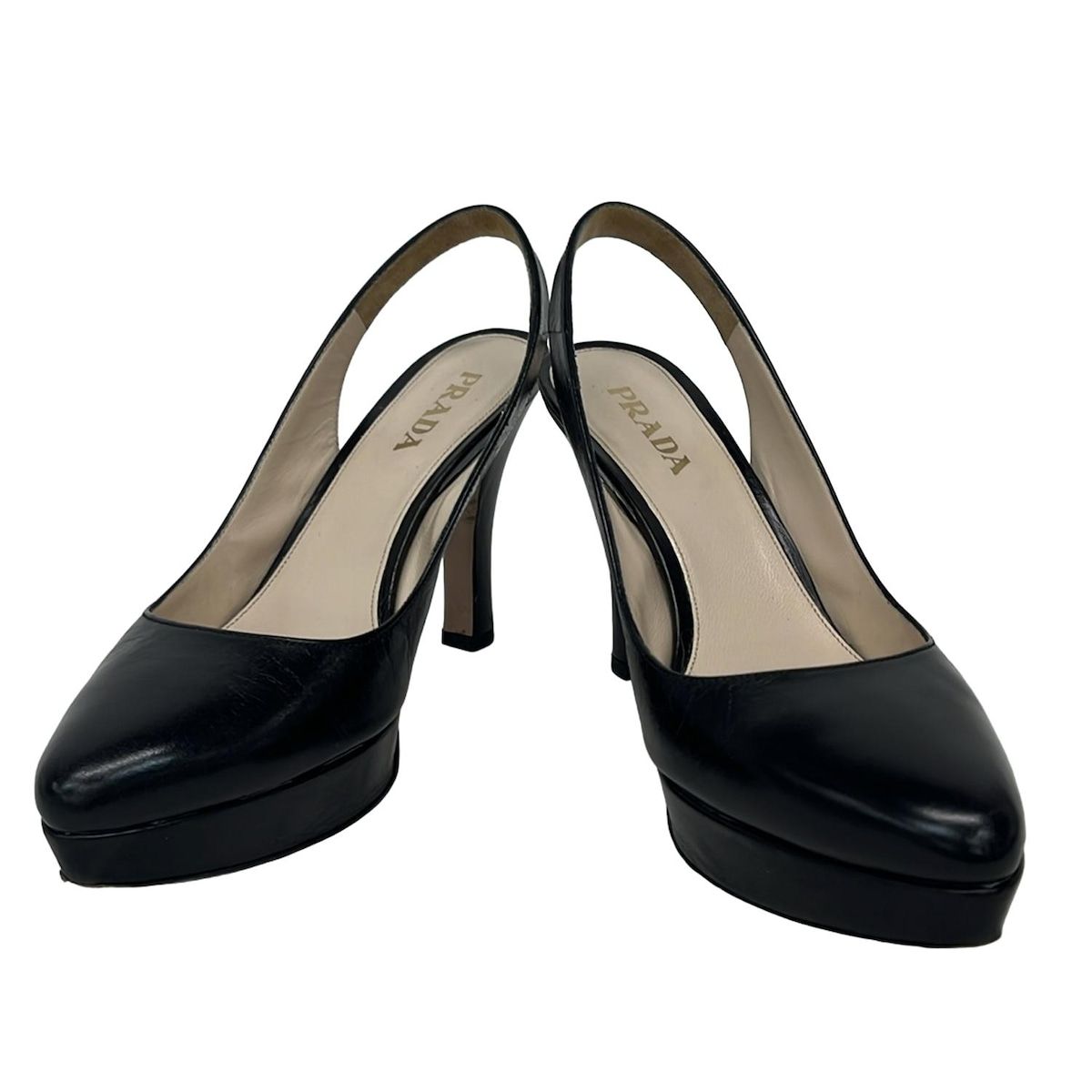 PRADA プラダ サンダル 36 1 2 レディース - 黒 レザー