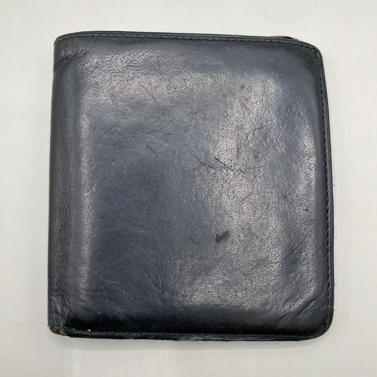 COMME des GARCONS HOMME コムデギャルソン 二つ折り財布 コンパクトウォレット レザー ヴィンテージ archive 00 s y 2 k 黒 ブラック