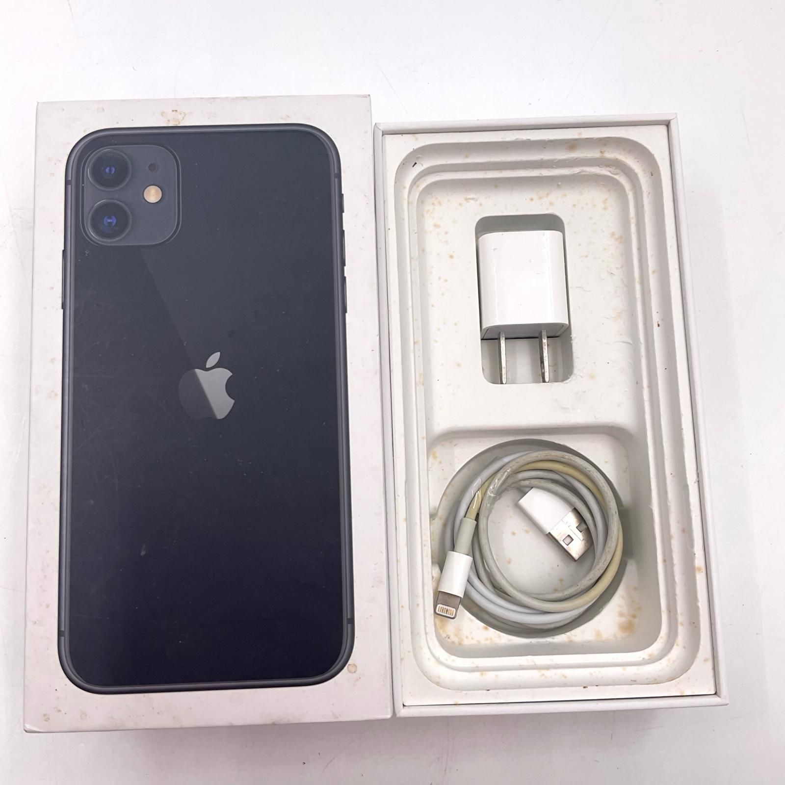  iPhone 11 64 GB ブラック au SIMフリー 白ロム 80 スマートフォン本体 スマートフォン 携帯電話