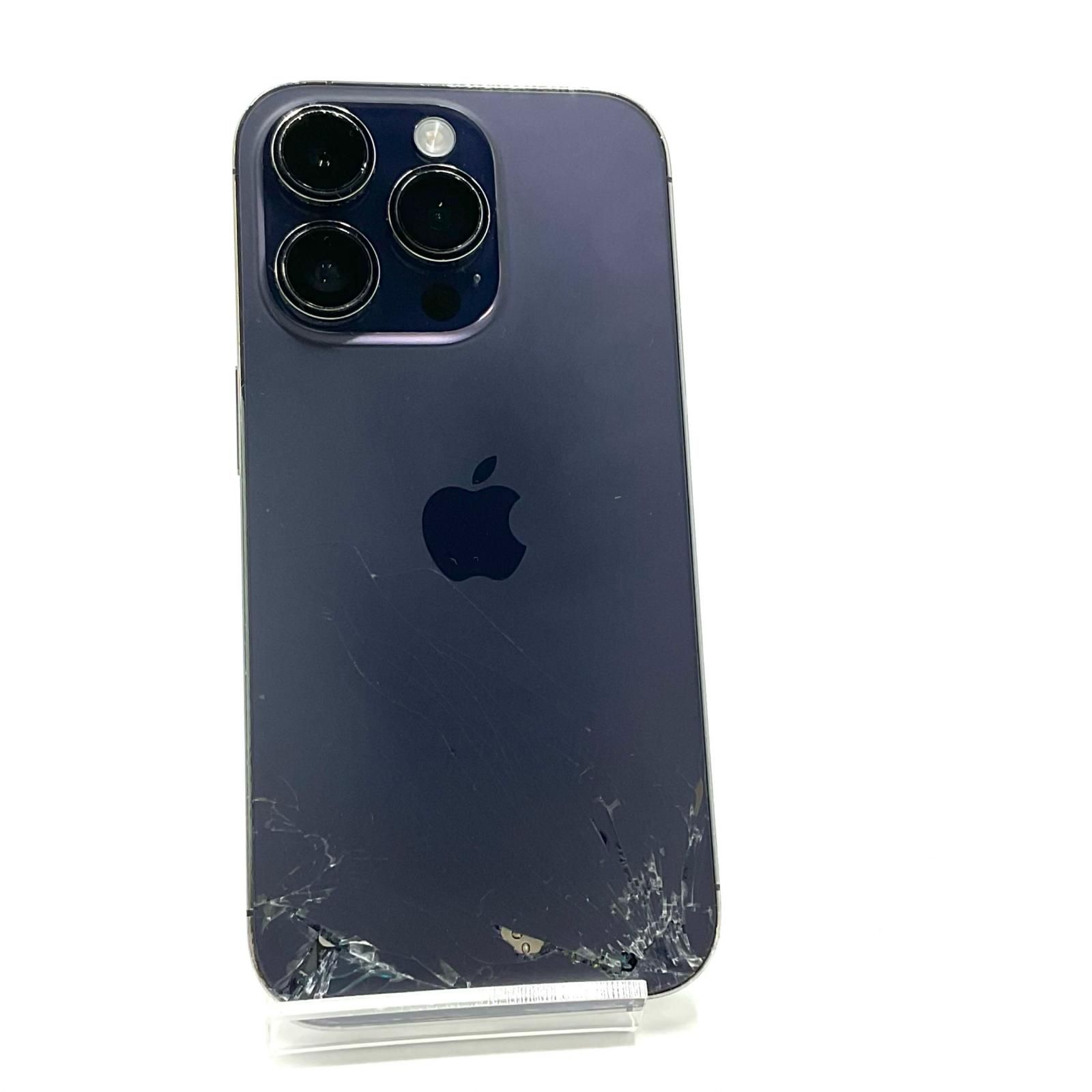 iPhone 14pro 128GB ディープパープルiPhone 14Pro 128GB 背面割れ