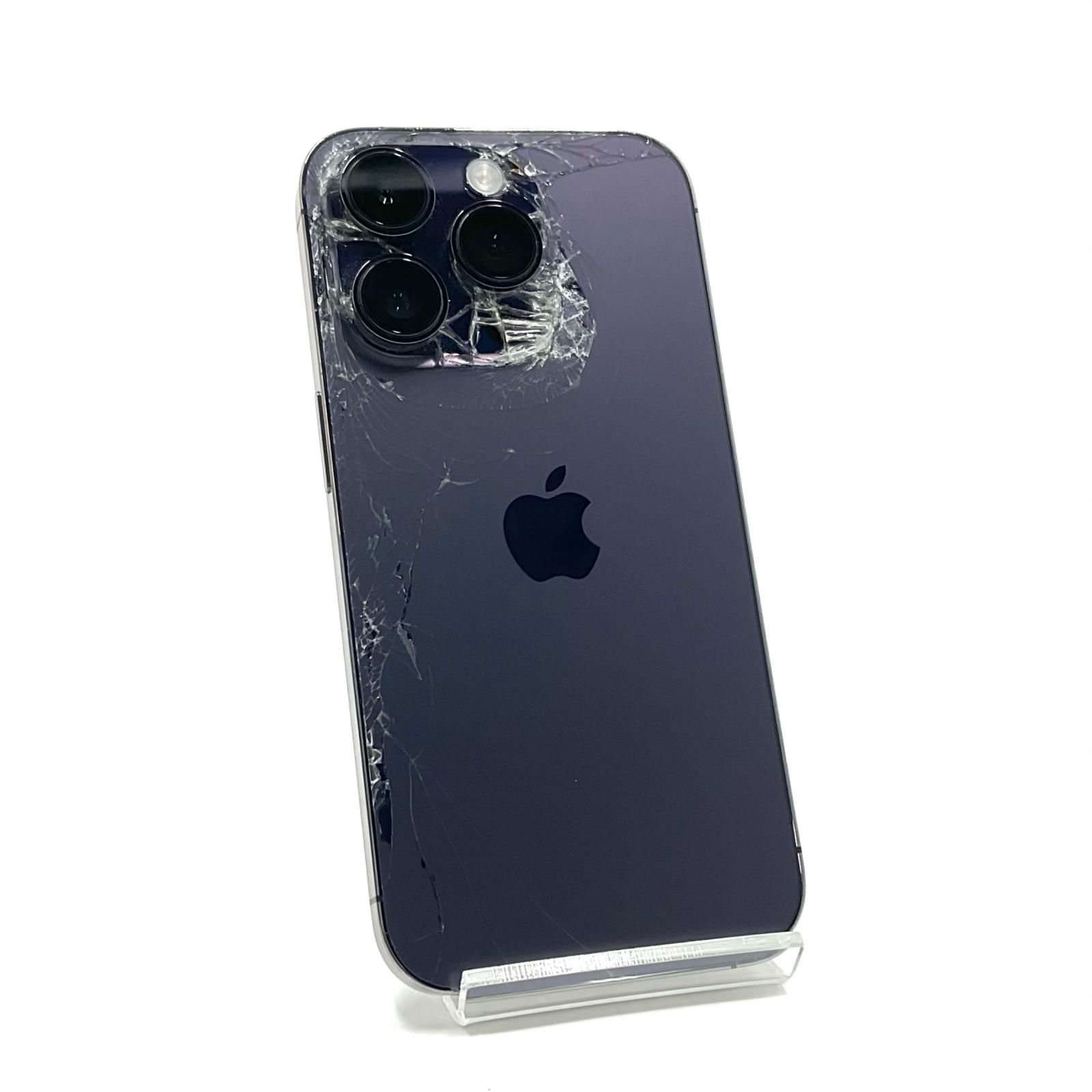 iPhone 14 Pro 128 GB ディープパープル SIMフリー 白ロム 82 難有