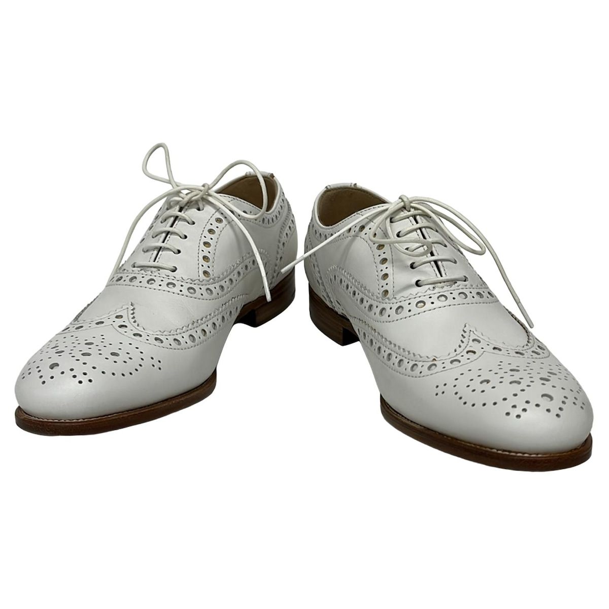 Church s チャーチ シューズ 35 1 2 レディース - 白 ウィングチップ レザー