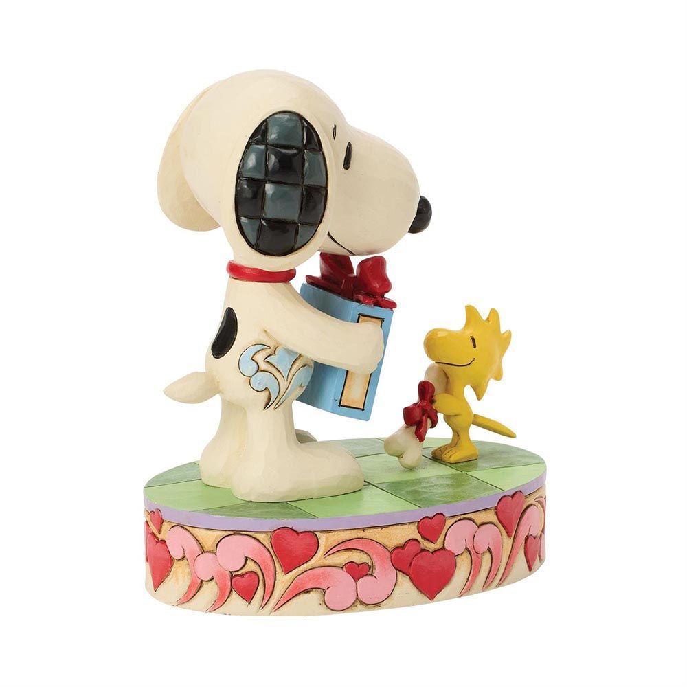  スヌーピー＆ウッドストック ギフト ジムショア フィギュア 置物 おしゃれ インテリア ピーナッツ JIM SHORE Snoopy and Woodstock w Gifts 正規輸入品 プレゼント ギフト 飾り レトロ雑貨 置物 インテリア小物