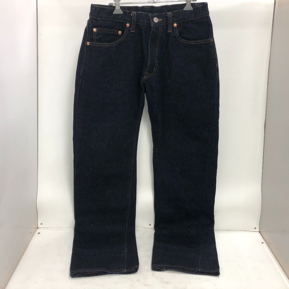 メンズ 02w21296 児島ジーンズ レザーポケットデニムパンツ インディゴ 