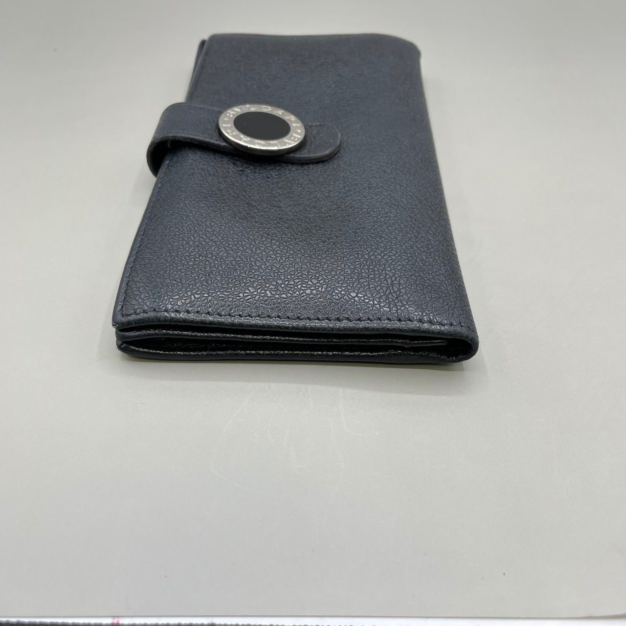 美品 BVLGARI ブルガリ 長財布 ロングウォレット サークルロゴ ロゴ型