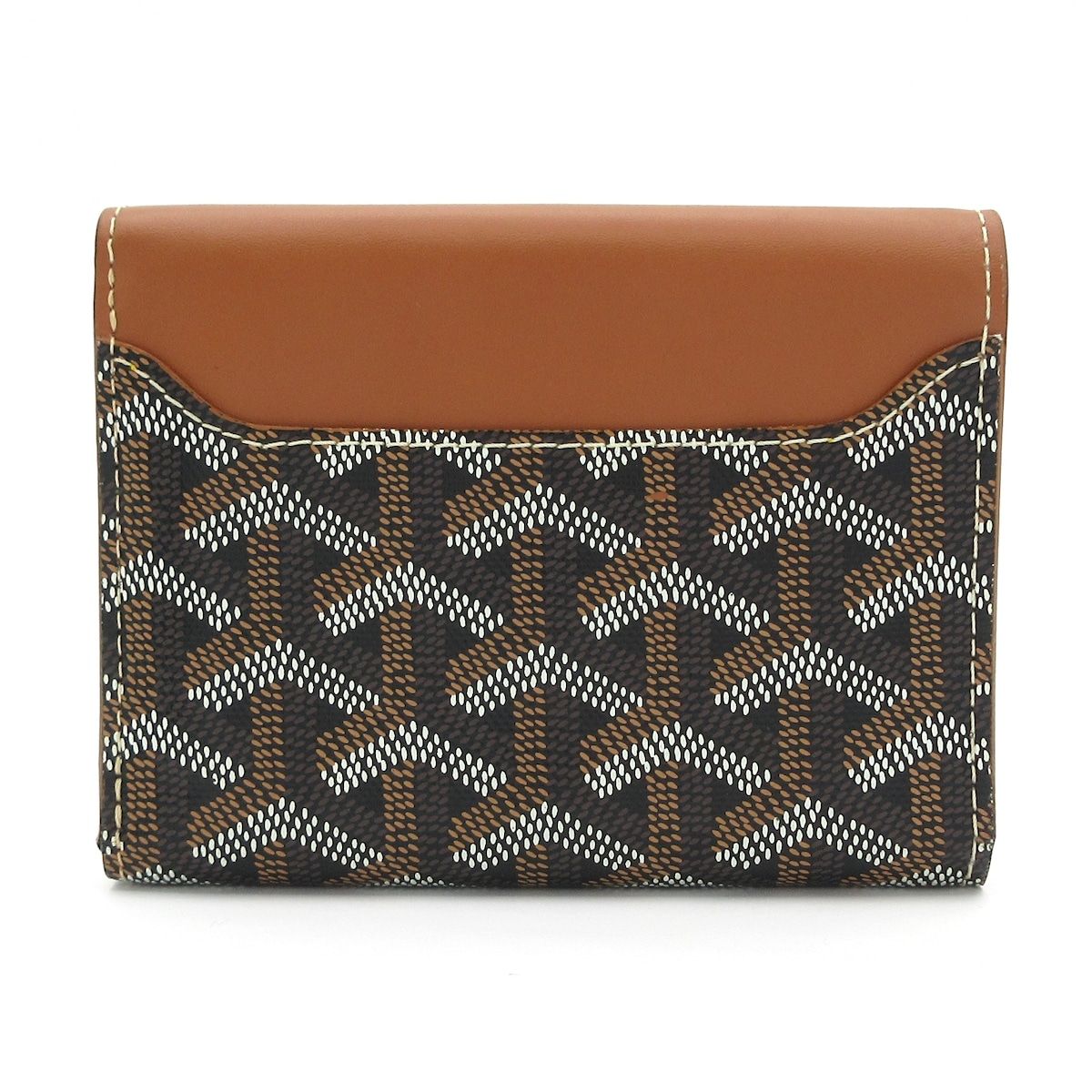 GOYARD ゴヤール 3つ折り財布 黒 ブラウン 白 レザー