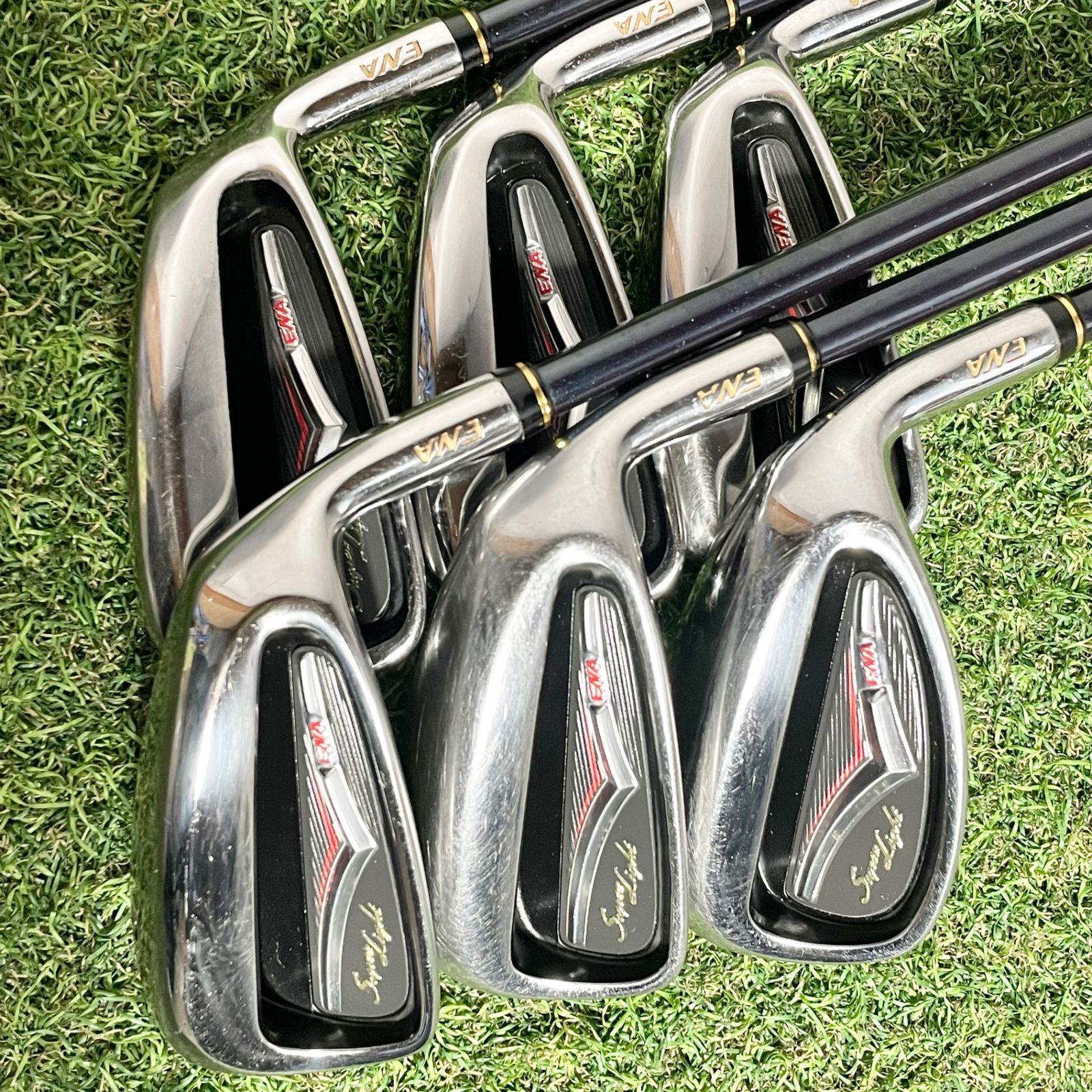 エナENA6番ロングアイアン初心者ゴルフクラブ中古メンズ地クラブタイクーンR ENA SUPER LIGHT アイアンセット 6本 メンズ R 右 エナ スーパーライト