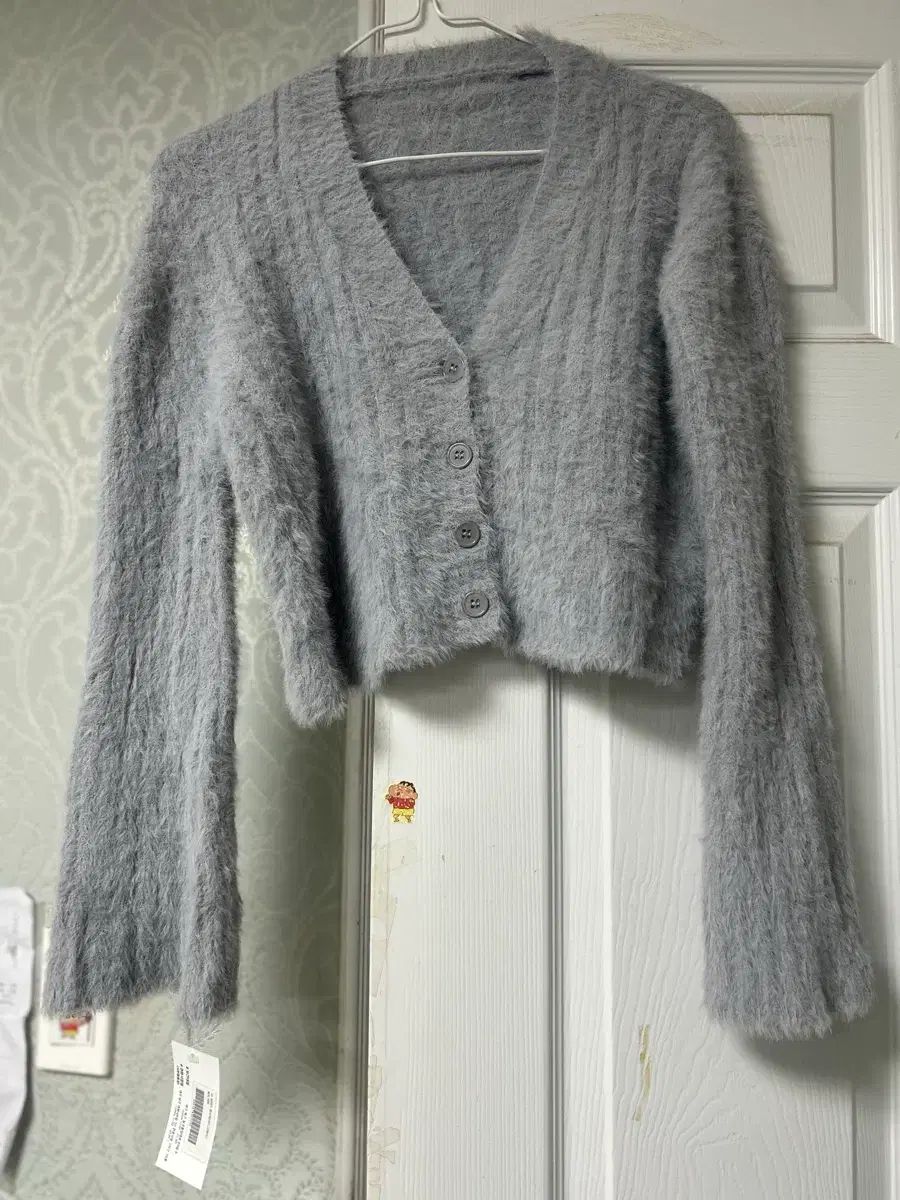 アンゴラ ニット カーディガン 