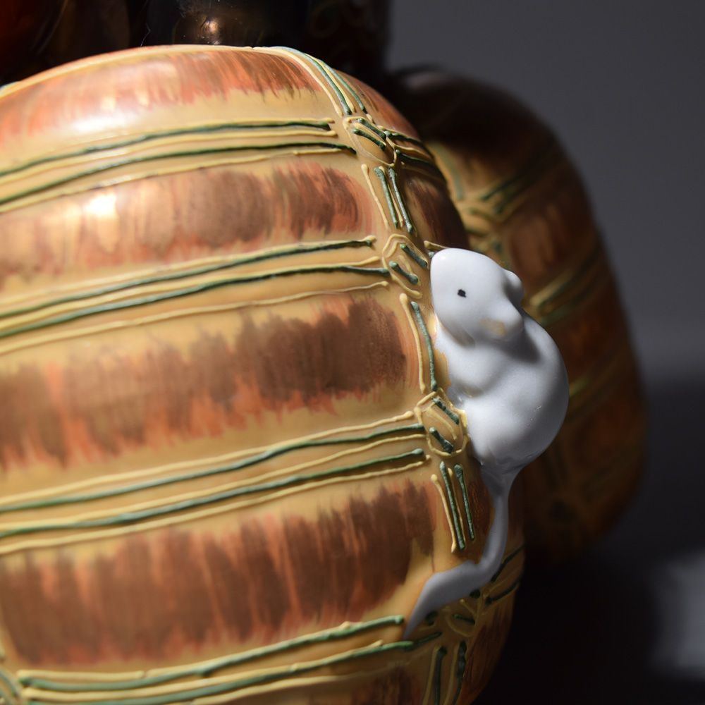 九谷焼 大黒天像 高さ約29cm 色絵金彩 置物 縁起物 細密細工 古美術品