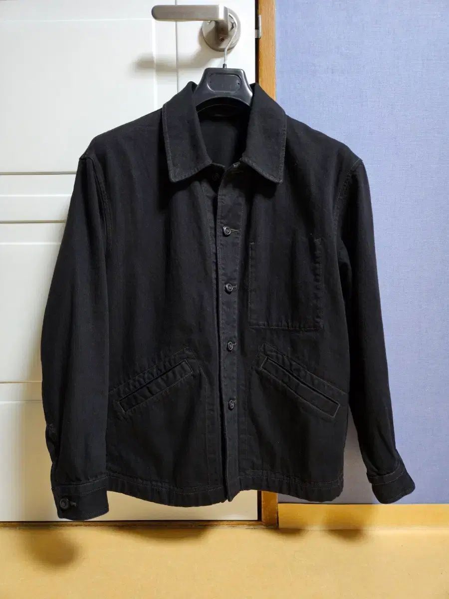 UNIQLO U オーバーサイズ カラー デニムジャケット ブラック Sサイズ