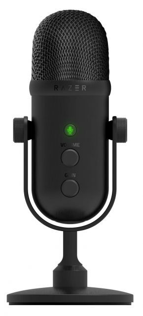 Razer Seiren V 2 Pro 30 mm ダイナミック USB マイク ノイズをシャットアウトする ハイパスフィルター搭載 アナログゲインリミッター マイクモニタリング 音量 ゲイン ミュー