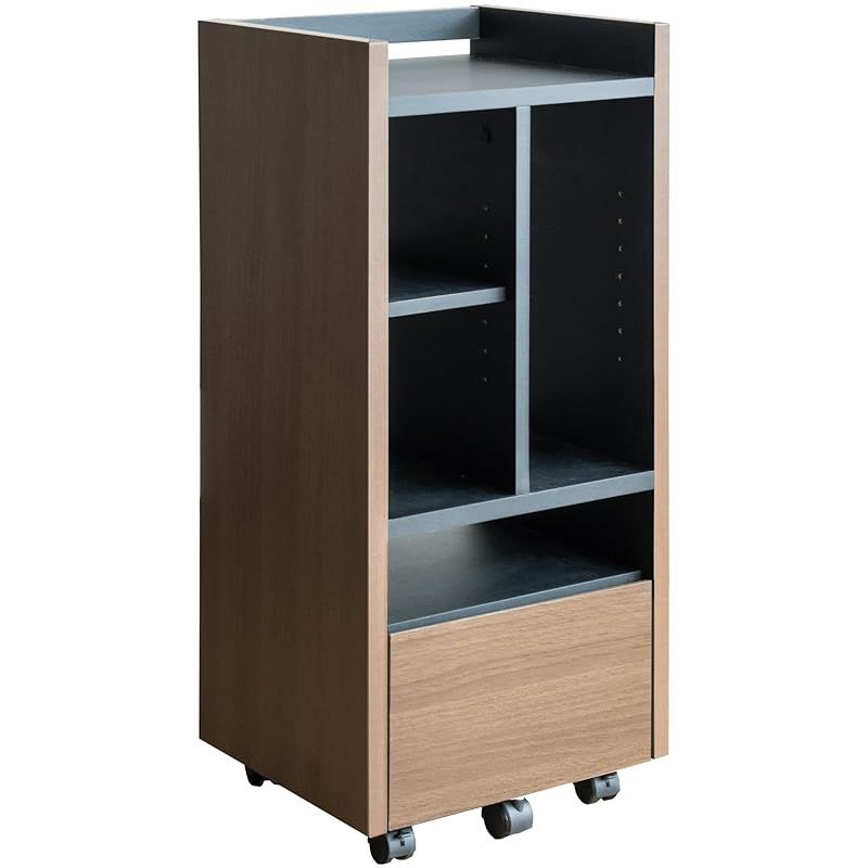 ゲームラック REGABO レガボ PS 5対応 幅38.5×奥35×高さ90 ゲーム機やソフトをまとめて収納できる GRK-001 ブラウン 0