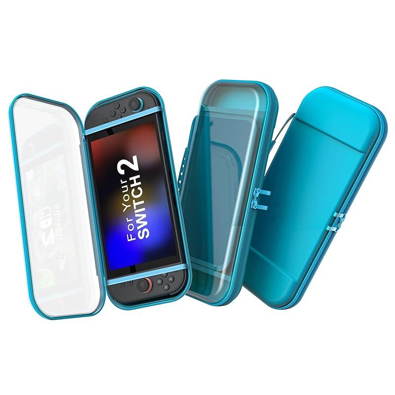 NintendoSwitch本体　ソフト2本　クリアケース　キャリーバッグ ゲオストアがキャリーバッグ、本体保護クリアケース、折り畳み式