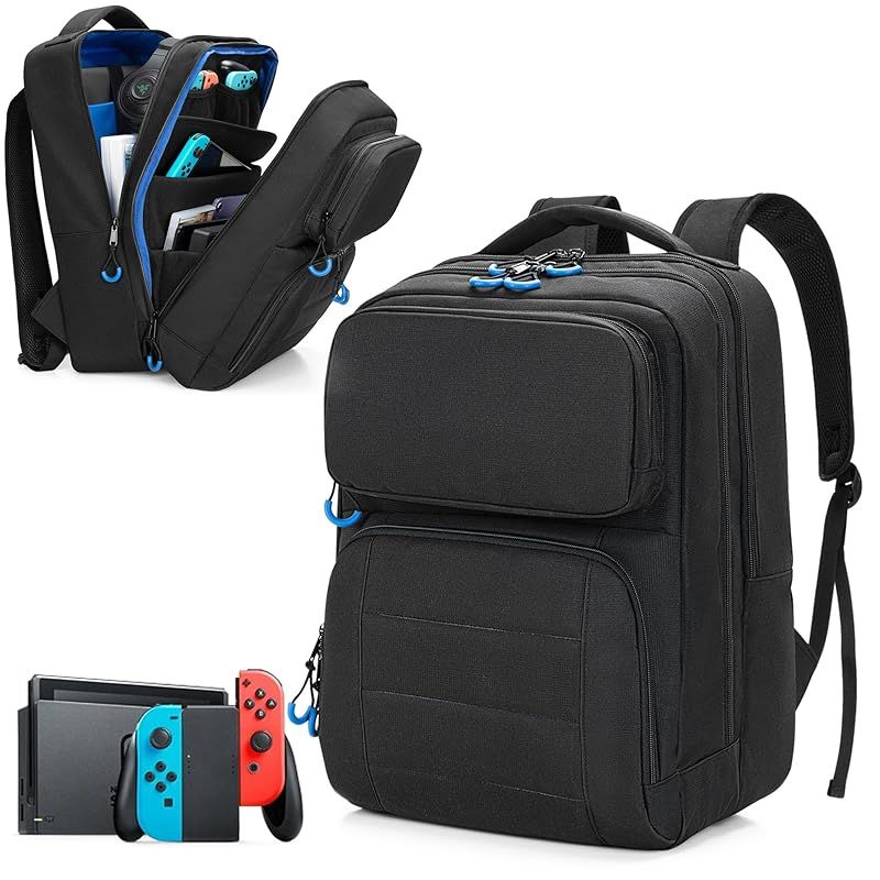 Trunab Switch用 ケース Nintendo Switch Lite OLED用収納バッグ 有機ELモデル ゲームカード 収納 stream deck用ケース Switch用リュック 0