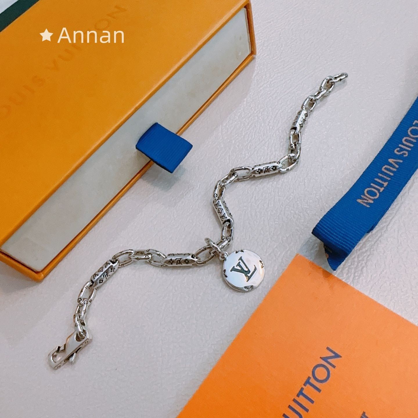 送料込☆ 極上美品 LOUIS VUITTON ルイヴィトン メンズ ブレスレット