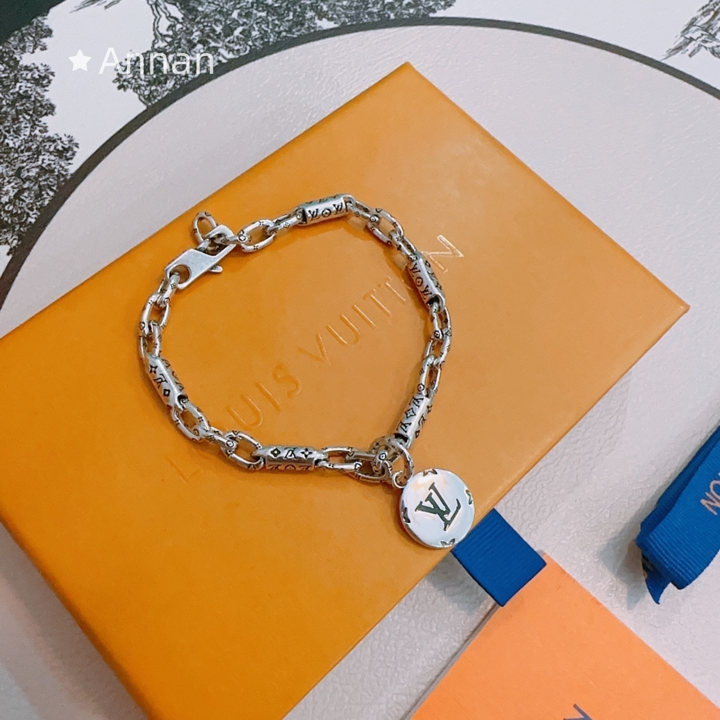 送料込☆ 極上美品 LOUIS VUITTON ルイヴィトン メンズ ブレスレット