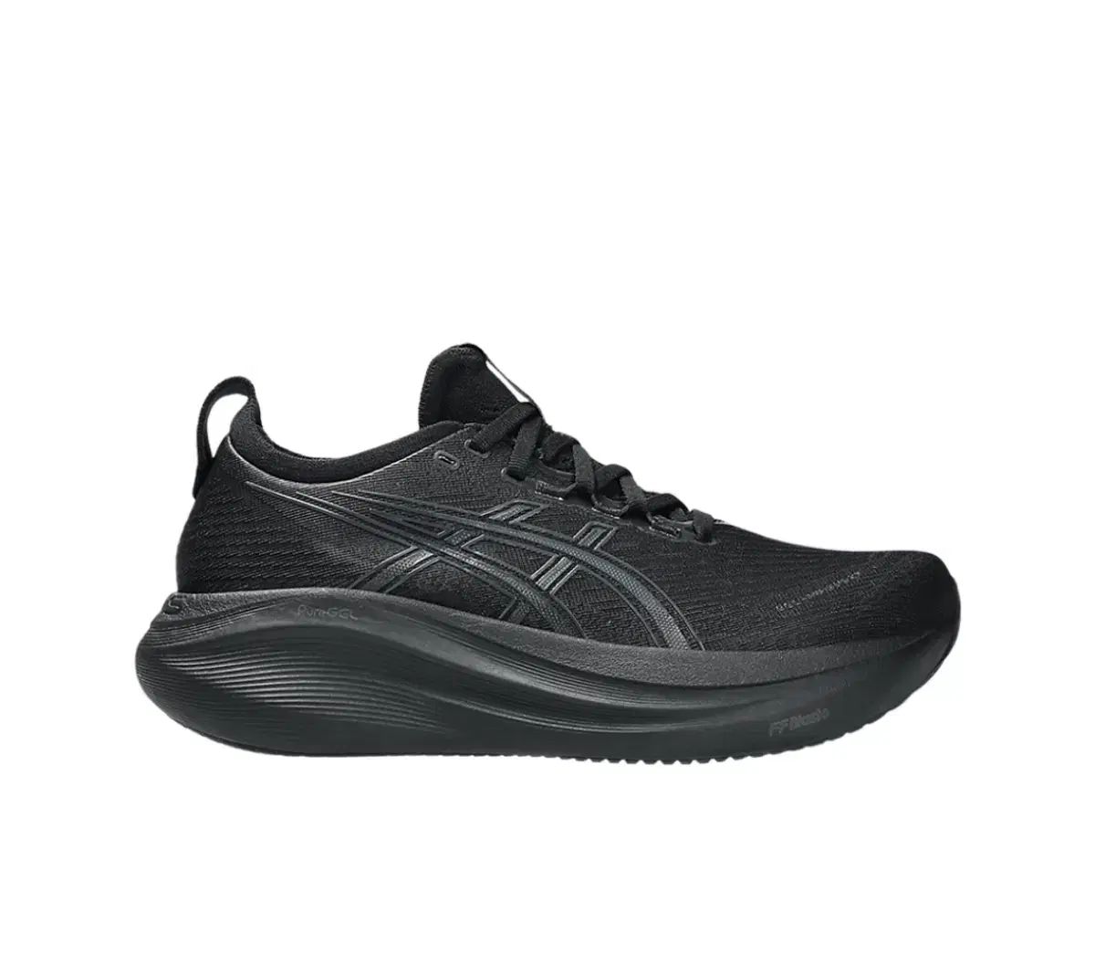 250 W アシックス ゲル ニンバス 27 ブラック グラファイト グレー - B スタンダ