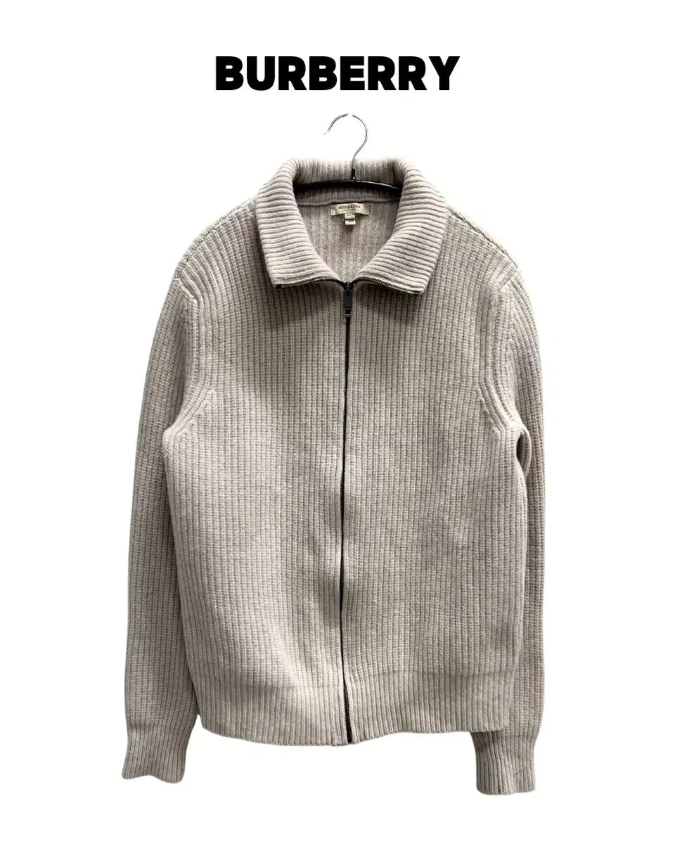バーバリー エルボーパッチ ケーブル ウール ジップアップ