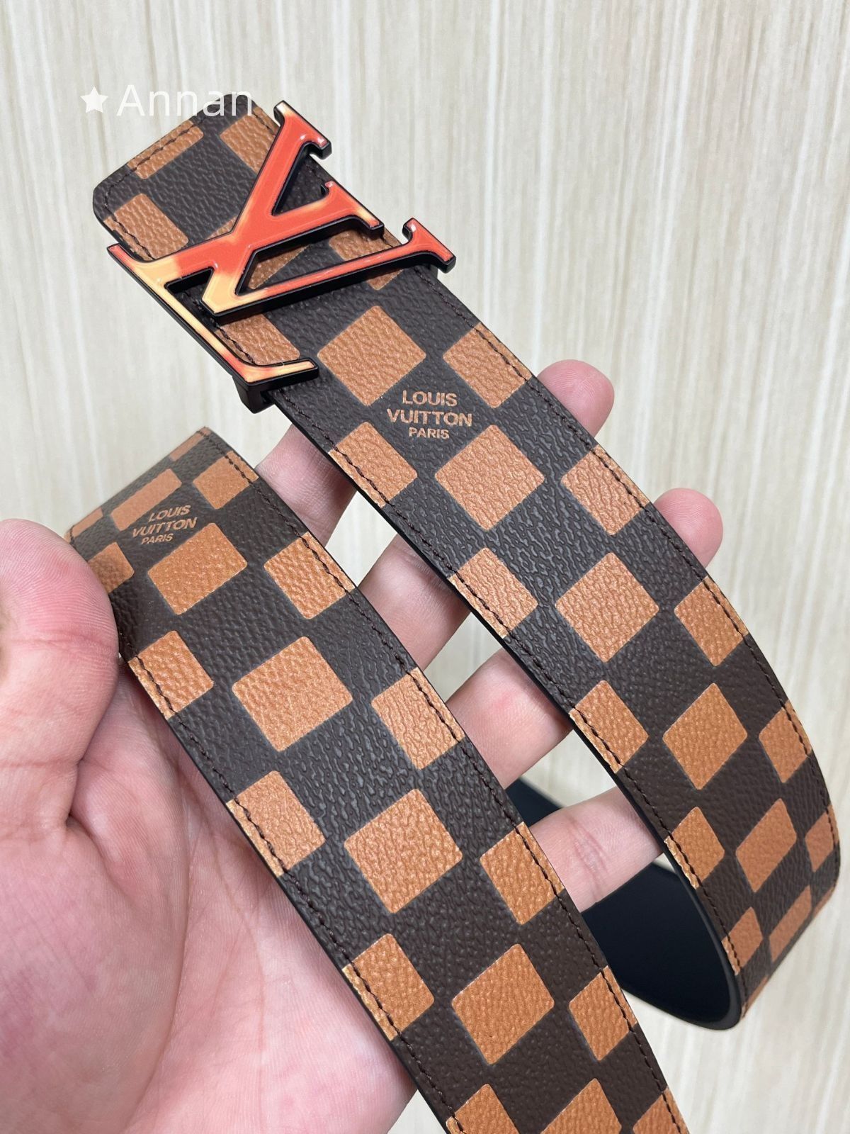 品 LOUIS VUITTON ルイヴィトン メンズ ベルト 本革