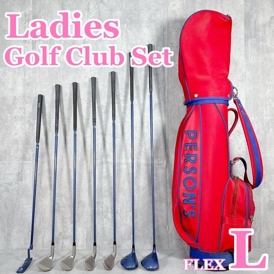 V544 Cara レディース ゴルフ クラブ セット 8点 初心者 赤 青 - メルカリ
