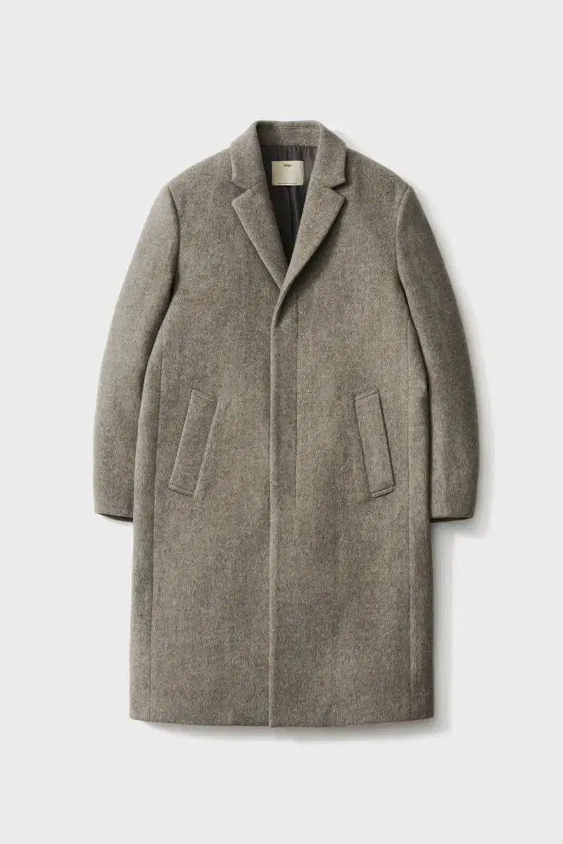 ポッタリー カシミア シングル ブレスト コート ミッドグレー