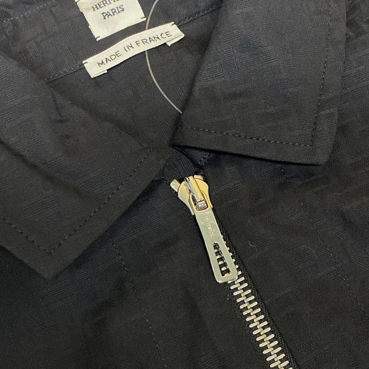  HERMES エルメス ワンピース サイズ34 S レディース - 黒 半袖 ロング ジップアップ コットン その他 ワンピース