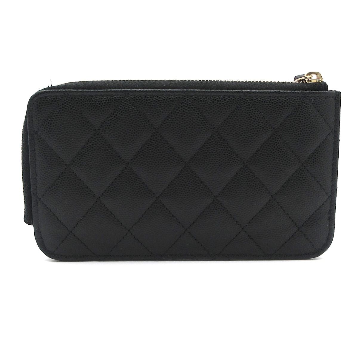 CHANEL シャネル 携帯電話ケース マトラッセ|タイムレスクラシック スマホケース AP 2536 黒 スマートフォンケース|ゴールド金具