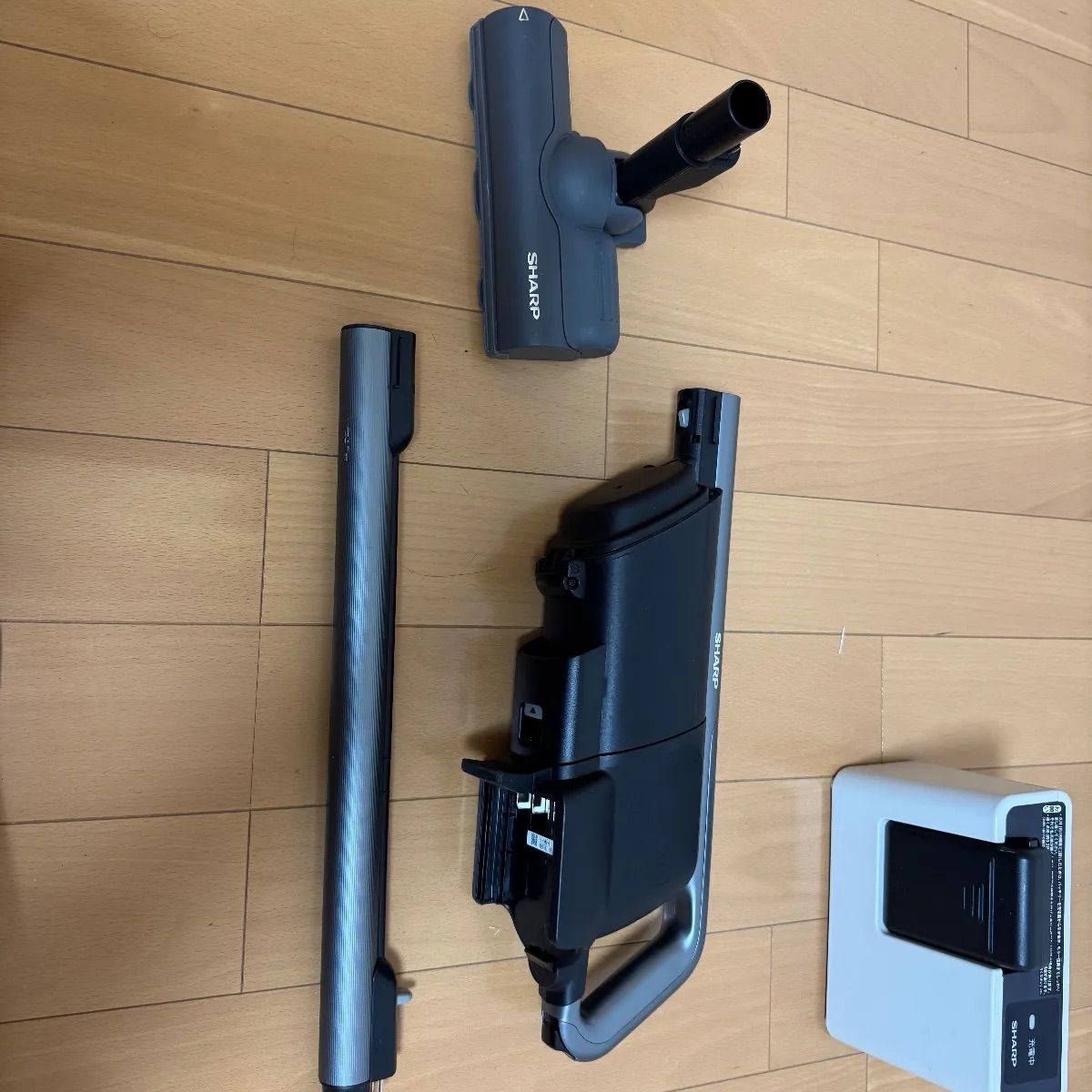 シャープ 充電式掃除機 スティッククリーナー 紙パック式 EC-Y50KR 黒