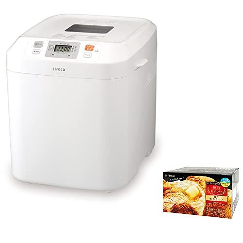 シロカ ストア 全自動ホームベーカリー SB 111 ホワイト 贅沢食パンミックス 1斤 4袋 SHB MIX 3100付き特別セット ホームベーカリー パン焼き機 全自動 17メニュー搭載 パン 2斤 餅つき機 もちつき機 ピザ生地 うどpo