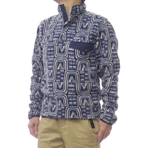 パタゴニア メンズ フリースプルオーバー 25551|M’S LW SYNCH SNAP-T P|O ライトウェイトシンチラスナップTプルオーバー ネイビー 並行輸入品 po