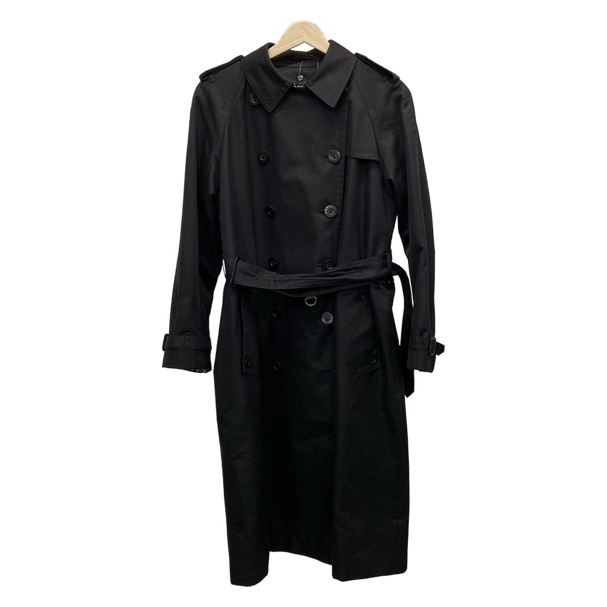 Aquascutum アクアスキュータム トレンチコート サイズ10 L レディース - 黒 長袖 春 秋