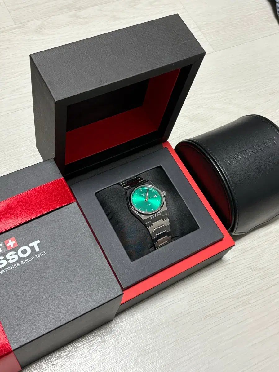 ティソ PRX クオーツ 35 mm グリーン