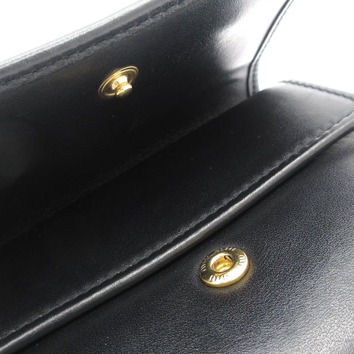  miumiu ミュウミュウ 3つ折り財布 5 MH 043 黒 レザー 三つ折り財布 折り財布