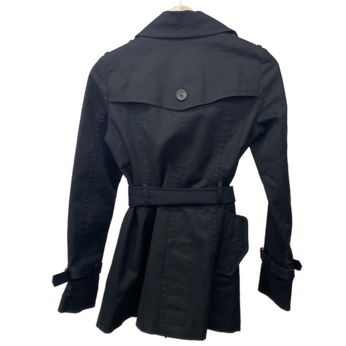 【春コート♡M相当】バーバリーブルーレーベル トレンチコート ブラック 黒 38 Burberry Blue Label(バーバリーブルーレーベル) トレンチコート